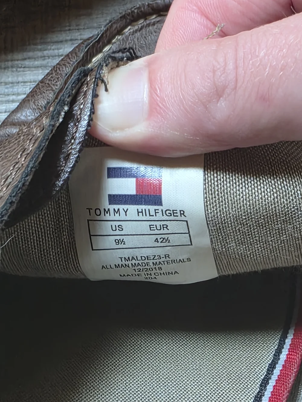 Tommy Hilfiger Men's Brown Leather Moc Toe Boat Shoes